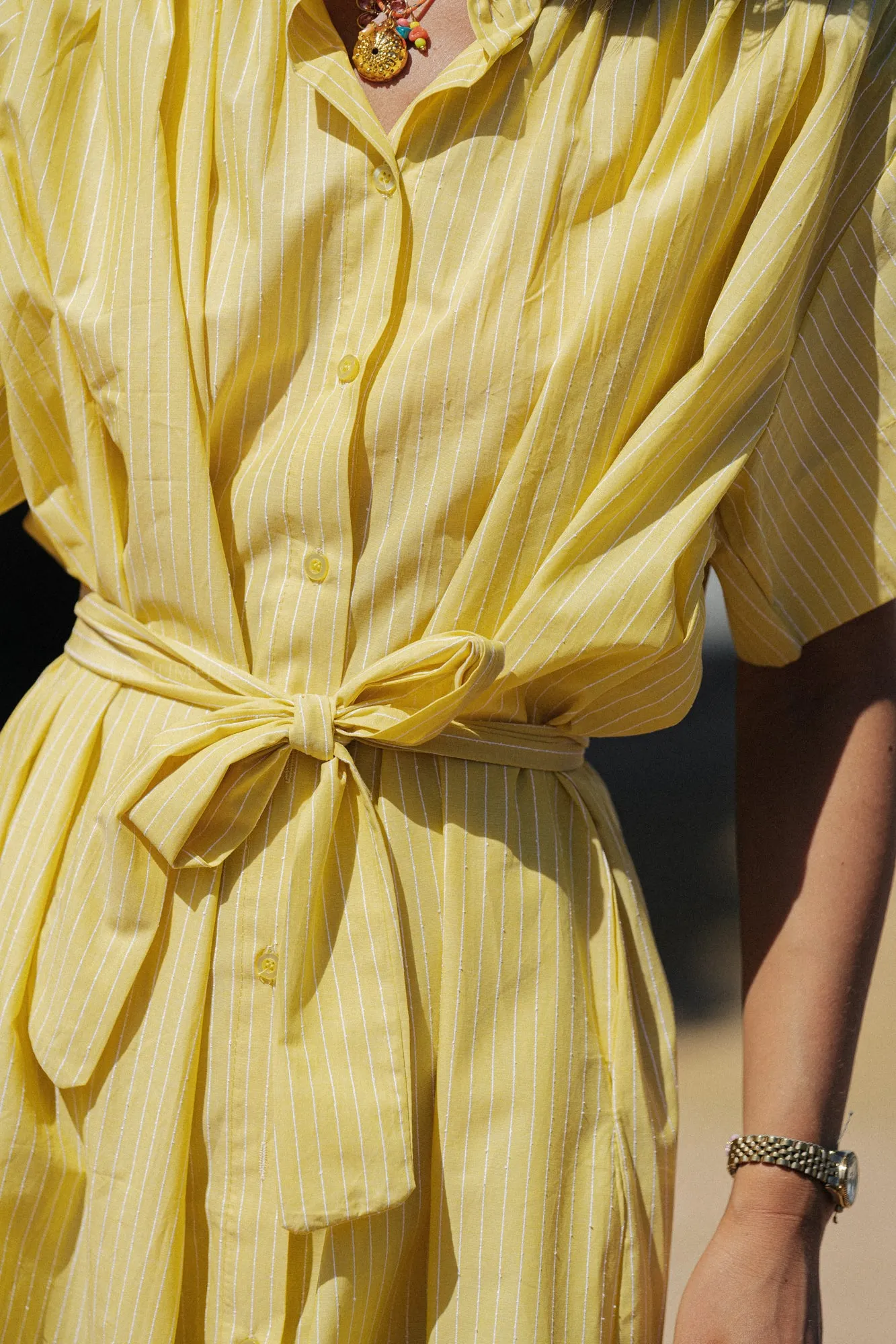 Esmee striped maxi dress yellow