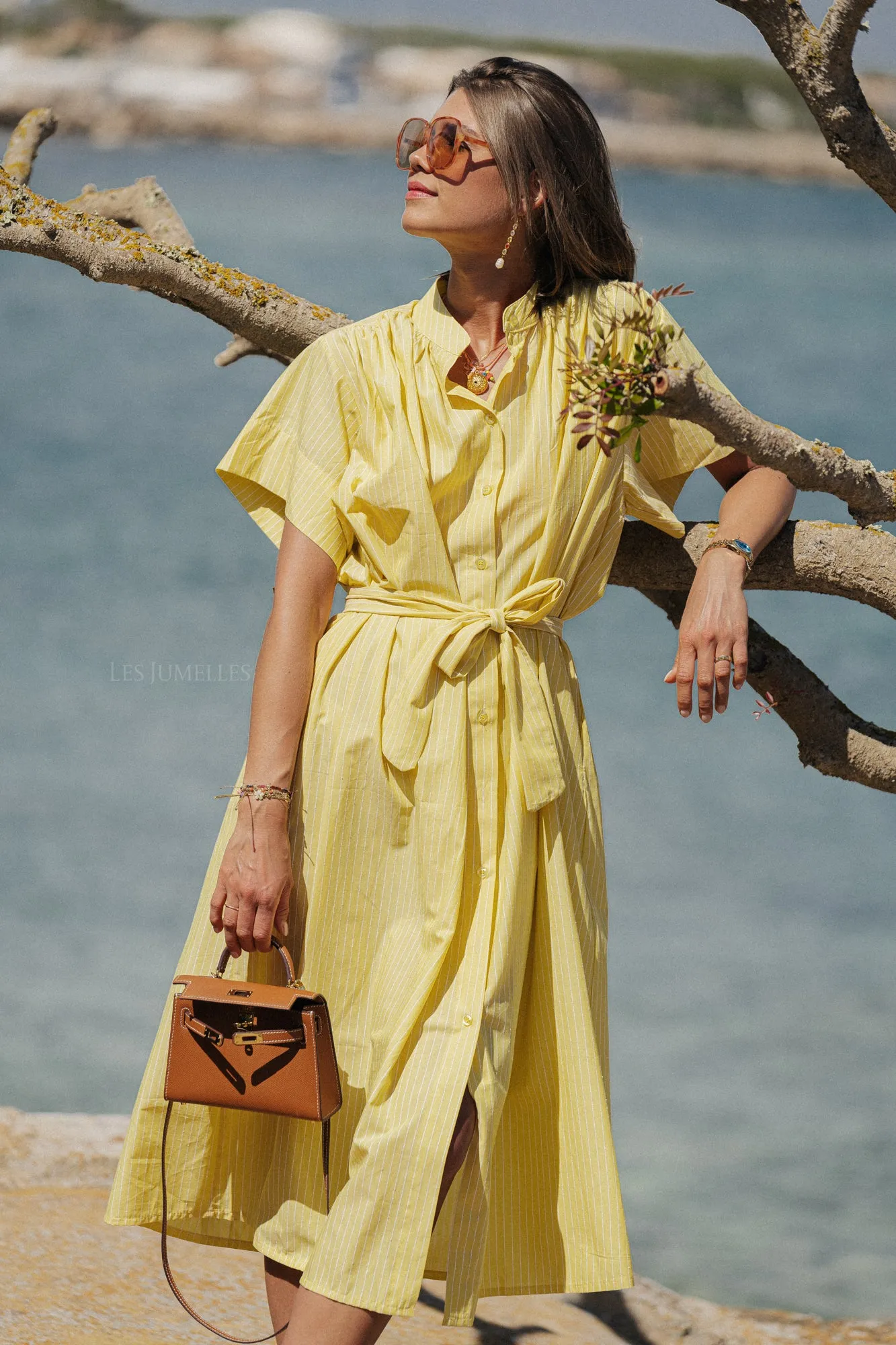 Esmee striped maxi dress yellow