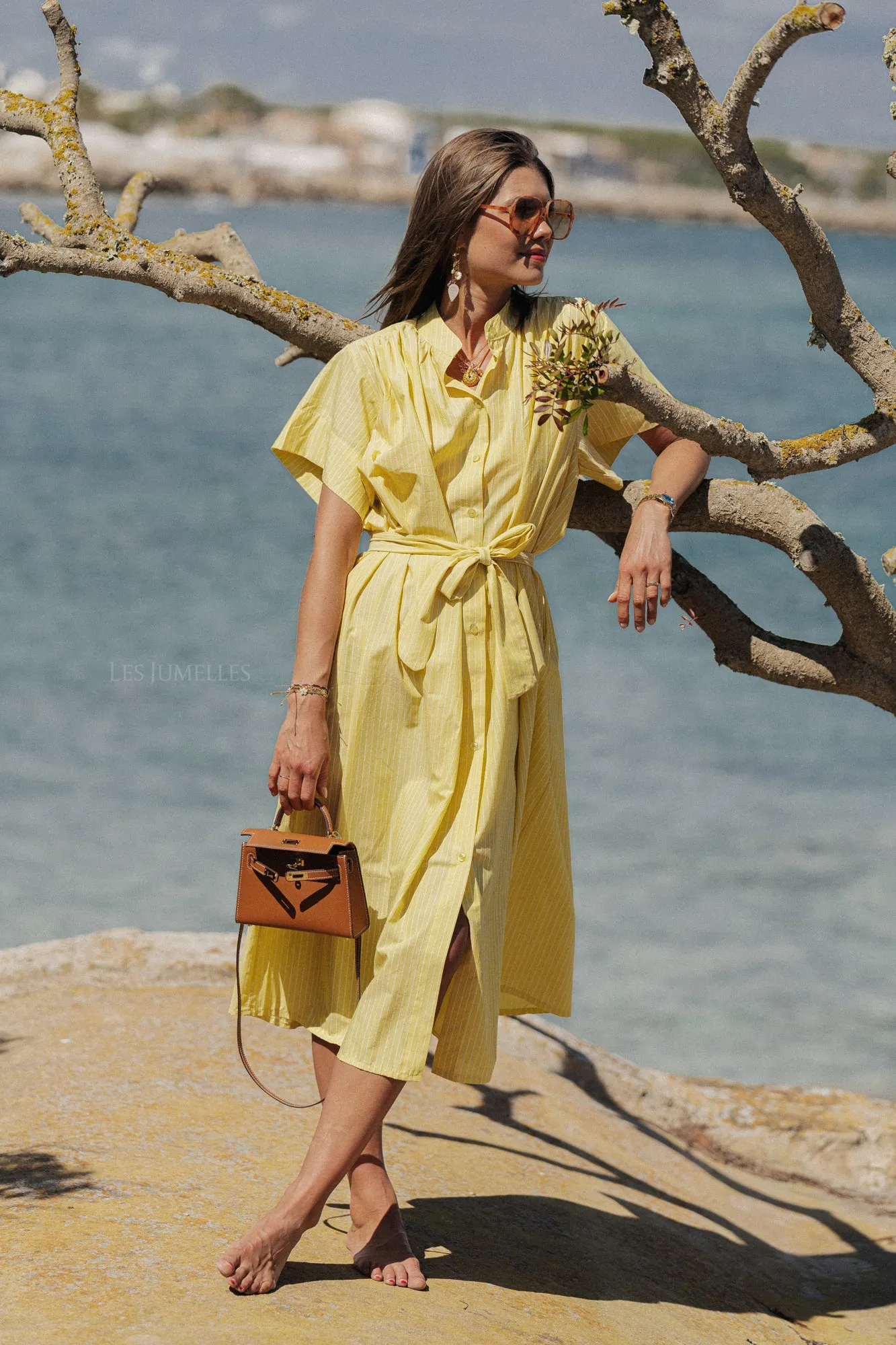 Esmee striped maxi dress yellow