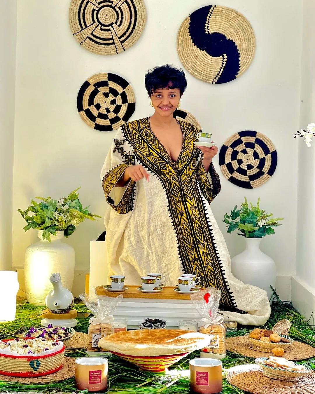 Ethereal Beauty of Traditional Ethiopian Dress: With Intricate Handcrafted Embroidery Habesha Dress