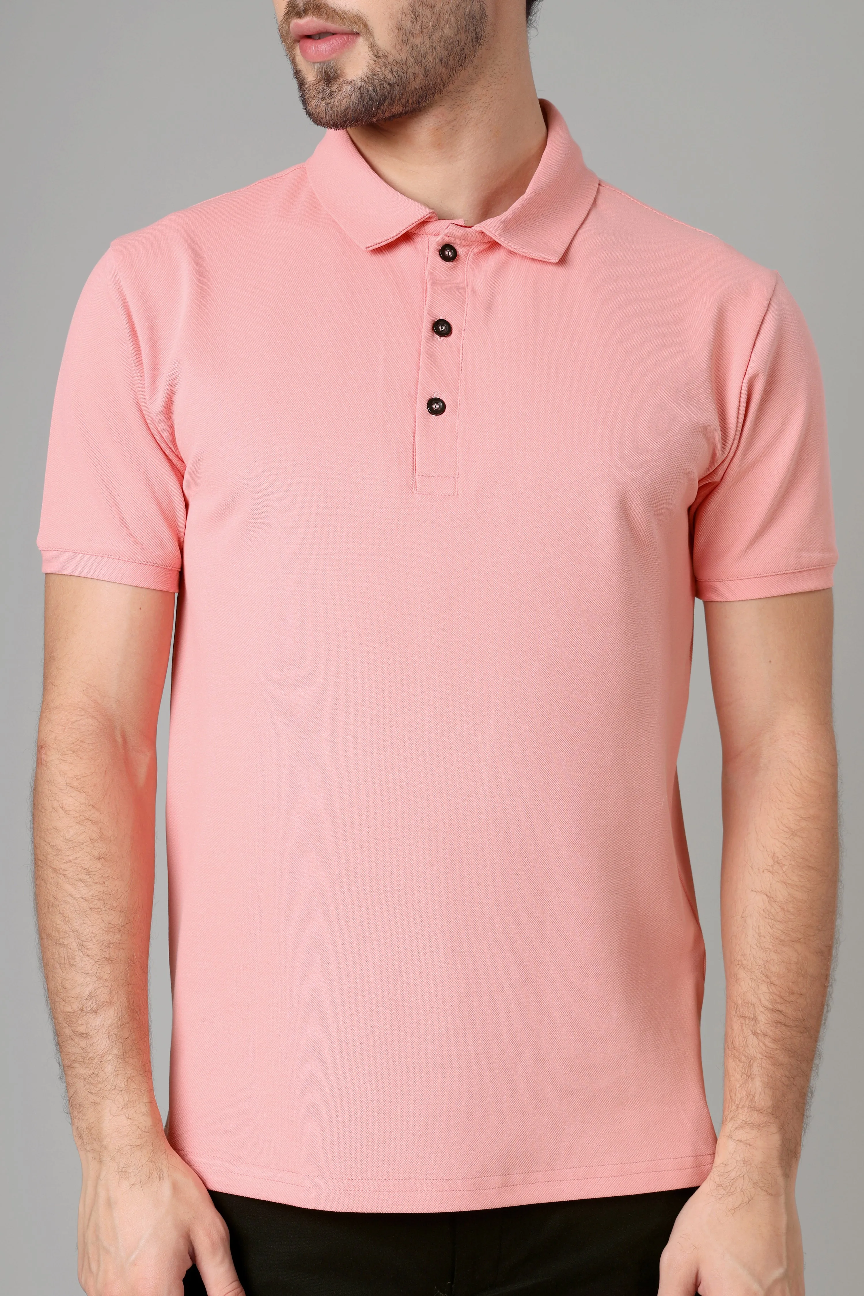 Exclusive Rose Pink Polo T-Shirt For Men