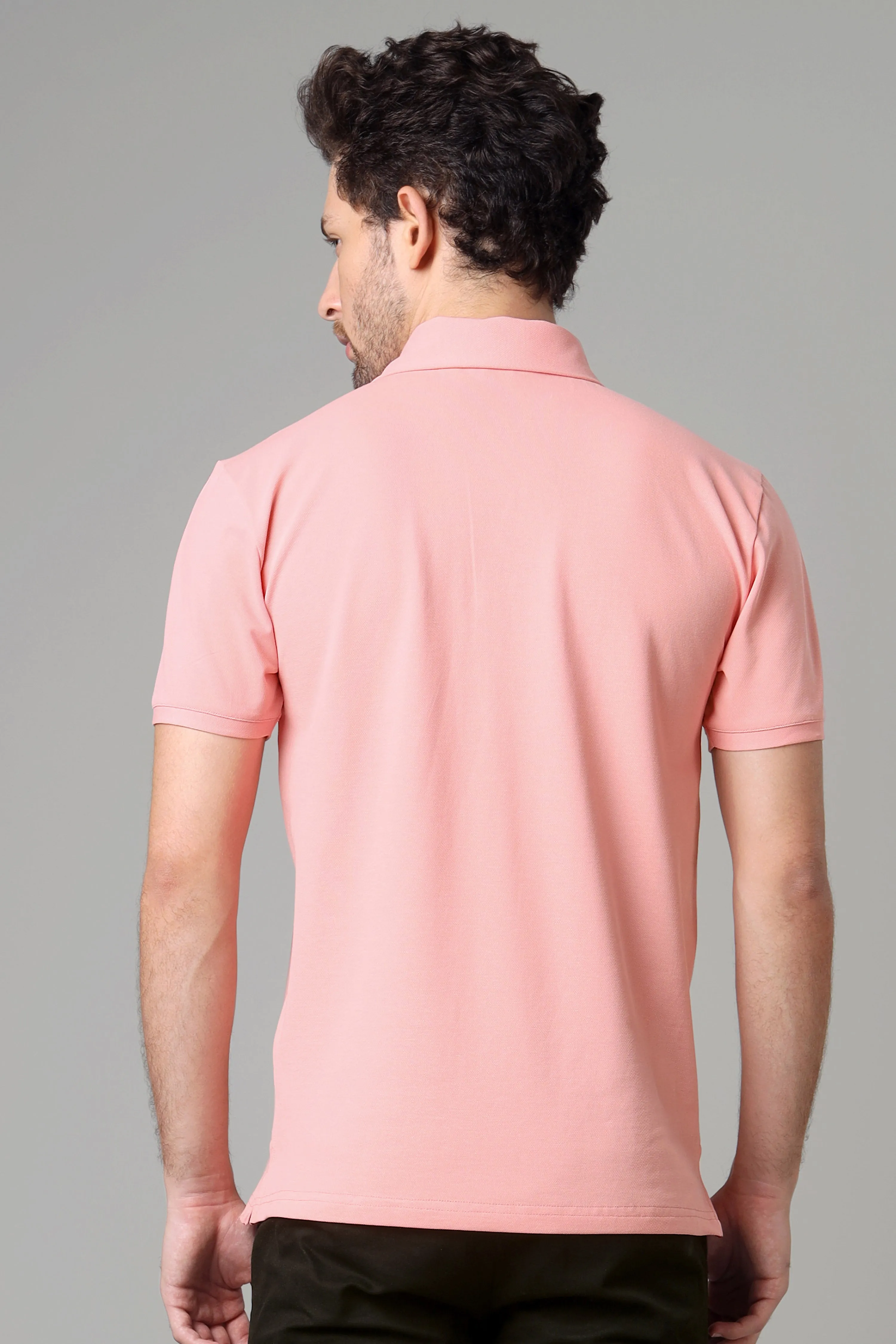 Exclusive Rose Pink Polo T-Shirt For Men