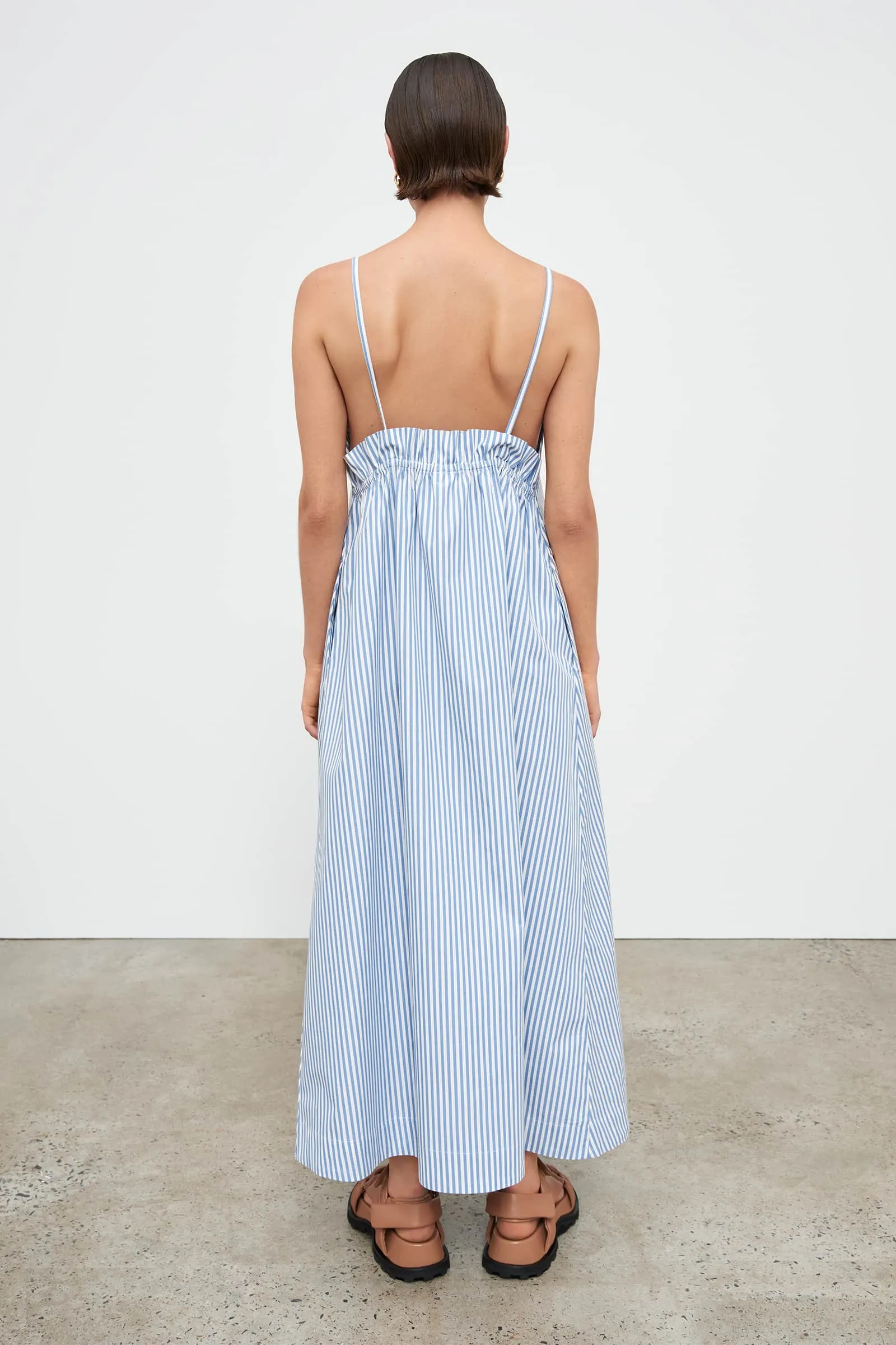 Florence Dress - Blue Stripe