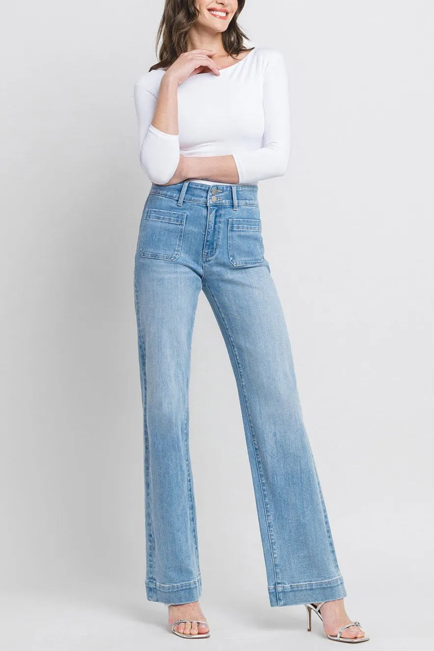 Flying Monkey - 90's Vintage Super High Rise Flare Jeans - F5655