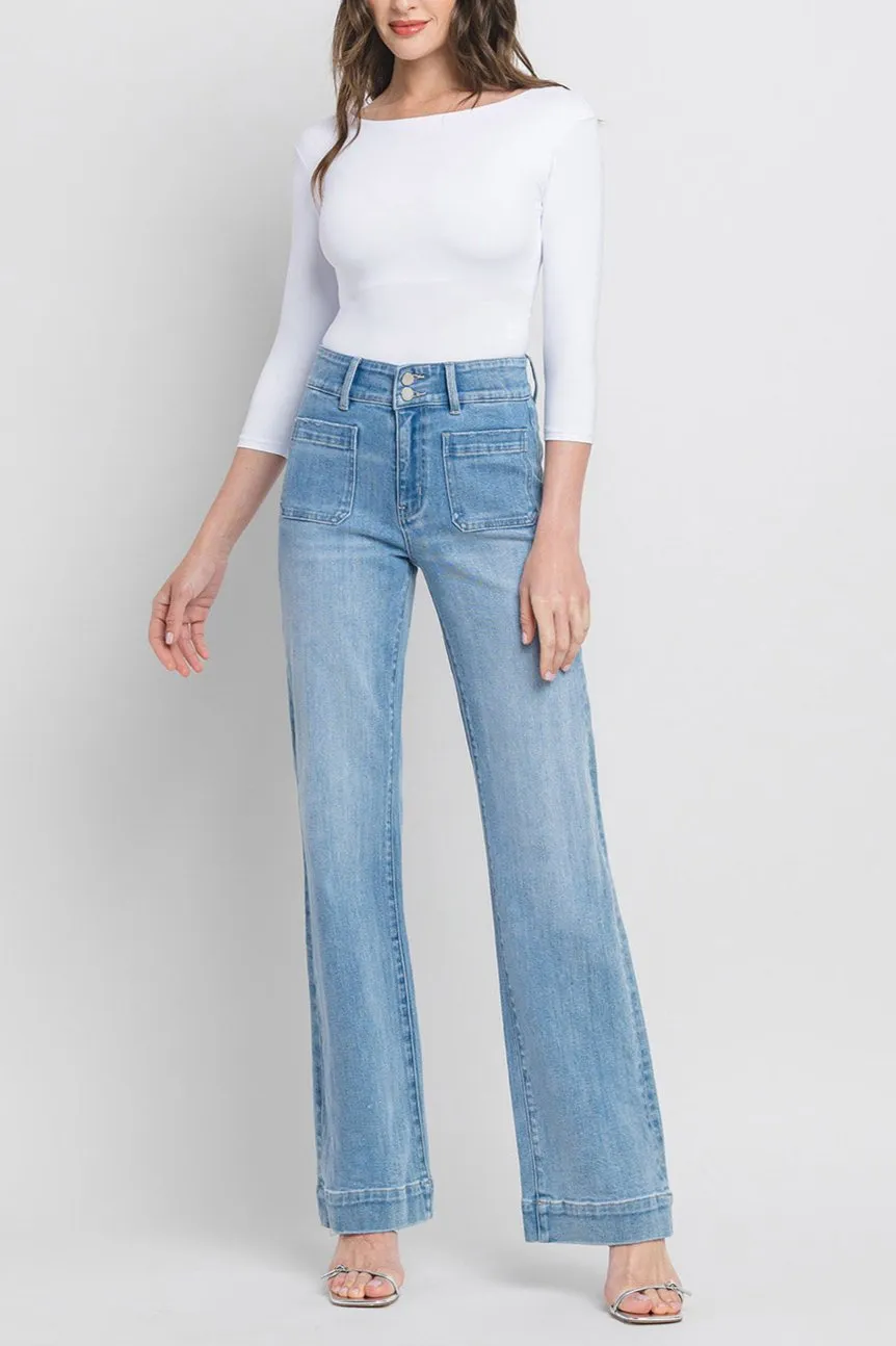 Flying Monkey - 90's Vintage Super High Rise Flare Jeans - F5655