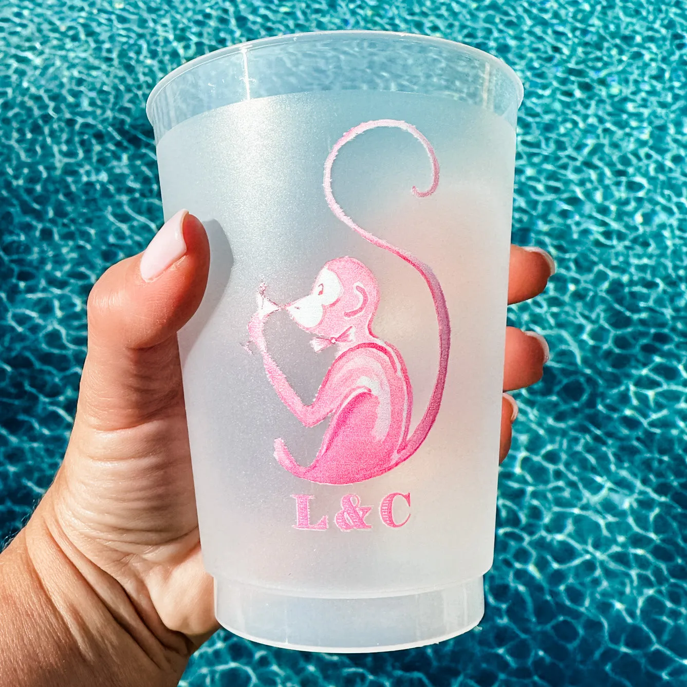 Full Color Custom Martini Monkey Frost Flex Cups