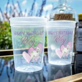 Full Color Unicorn Birthday Stadium Cups