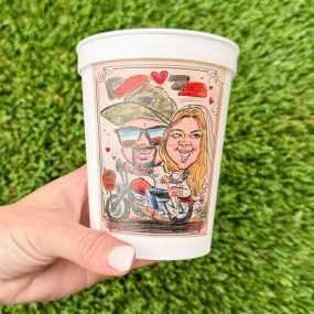 Full Color White Wedding Stadium Cups