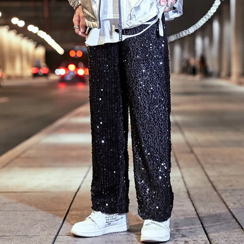 Full Sequined Bling Bling Pants