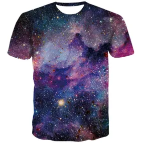 Galaxy T-shirts Space 3d Print T-shirt Nebula Universe Men Unisex