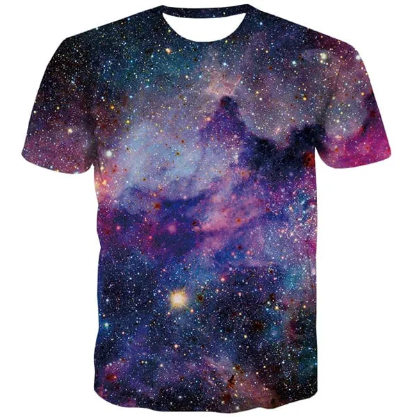 Galaxy T-shirts Space 3d Print T-shirt Nebula Universe Men Unisex