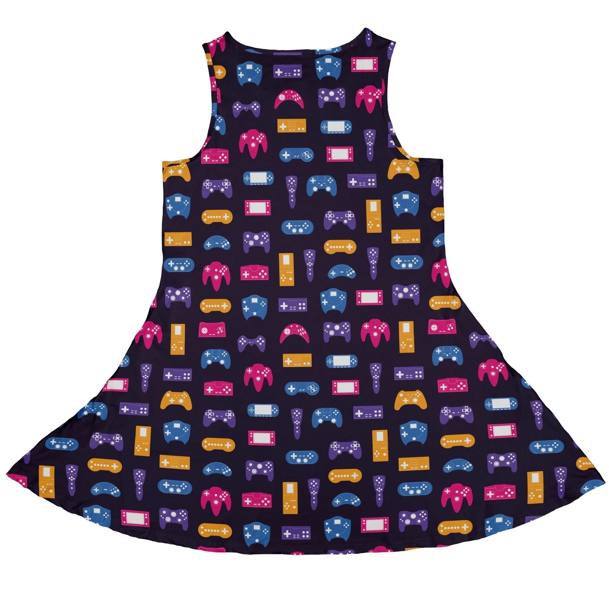 Game Controllers Purple Video Game Dress