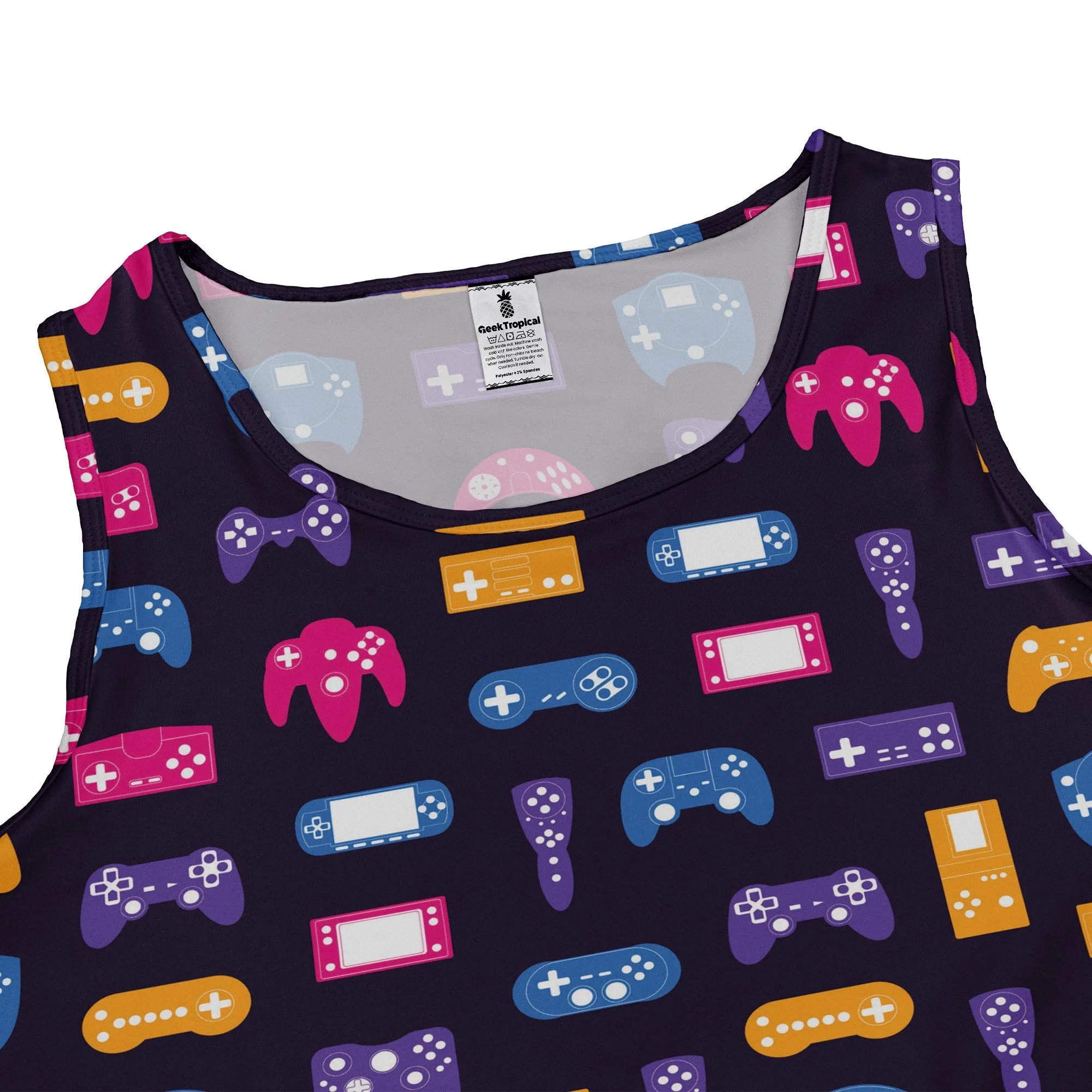 Game Controllers Purple Video Game Dress