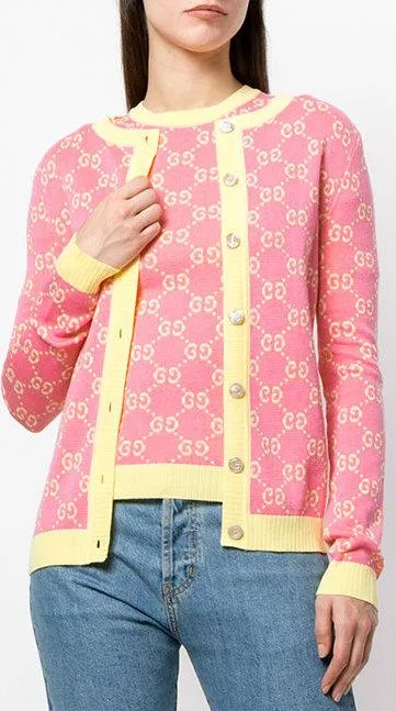 GG Jacquard Cardigan Sweater