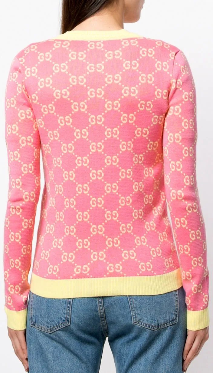 GG Jacquard Cardigan Sweater