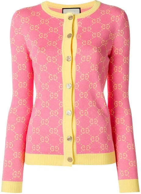 GG Jacquard Cardigan Sweater