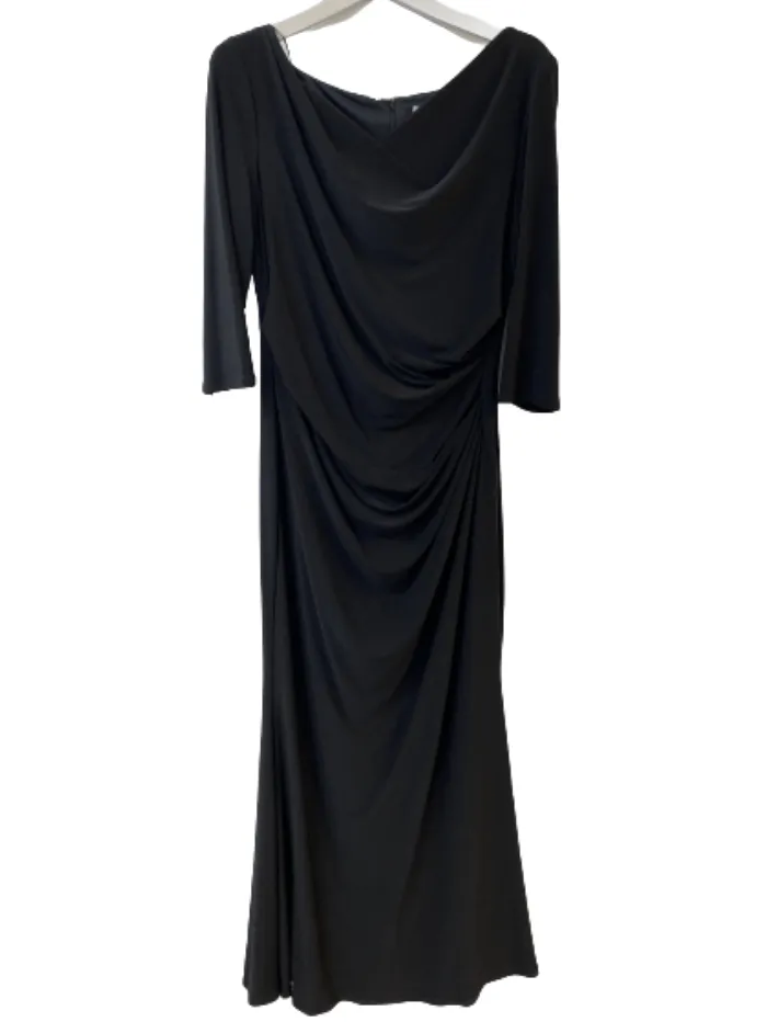 Gina Bacconi S Black Wrap Long Dress SRR3113