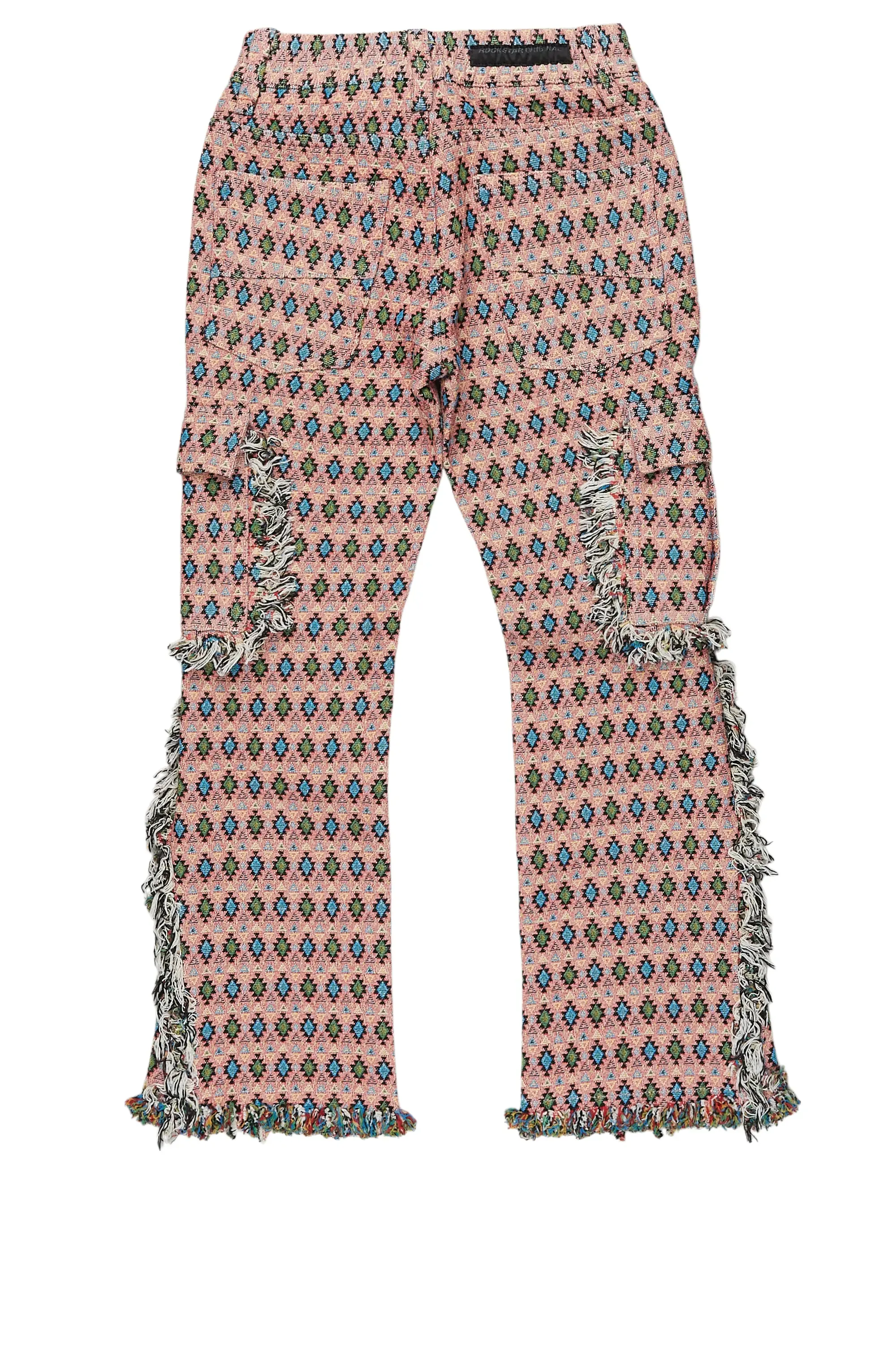 Girls Jude Pink/Multi Slim Flare Pants