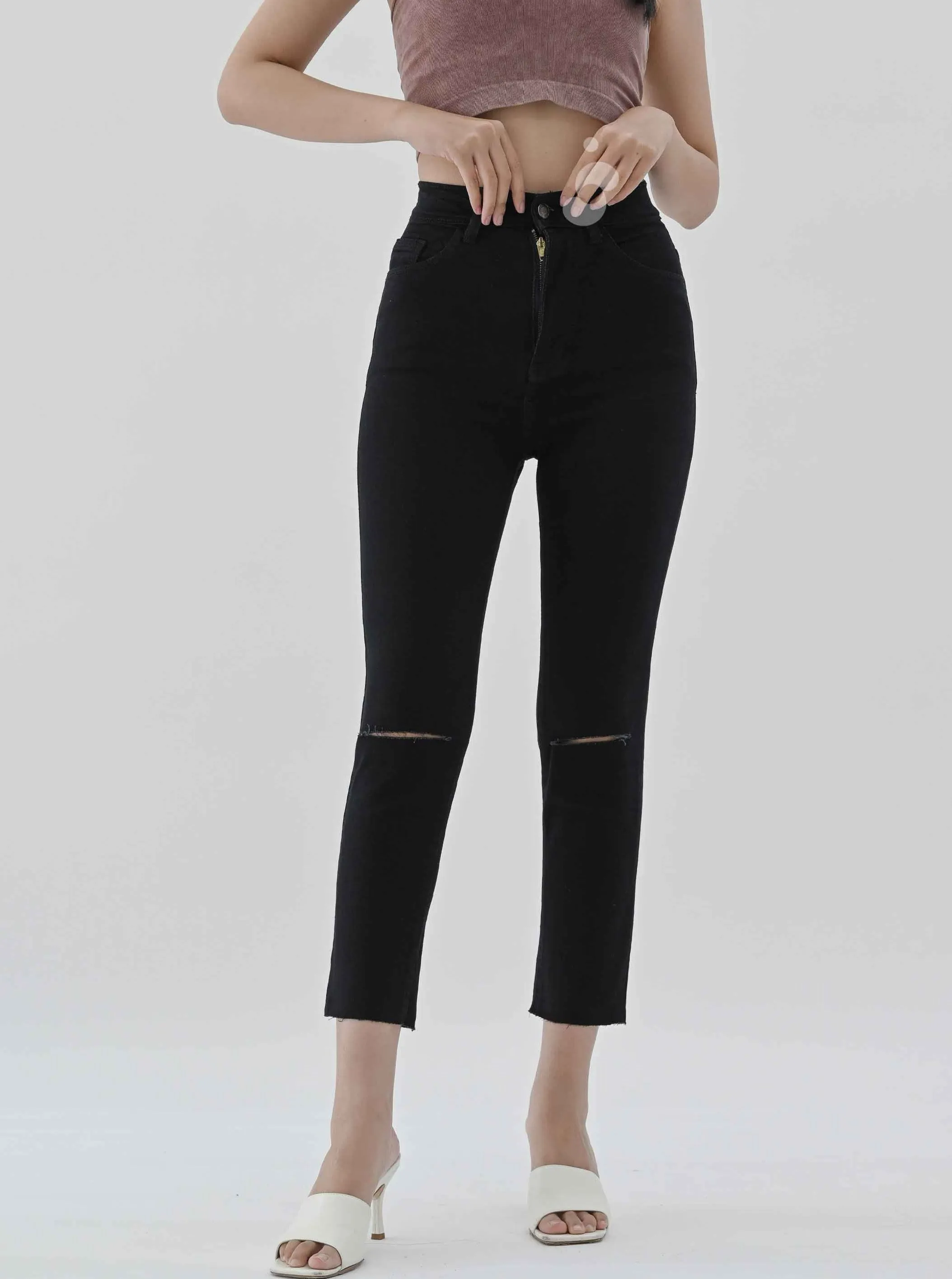 Helia Skinny Ripped Highwaist