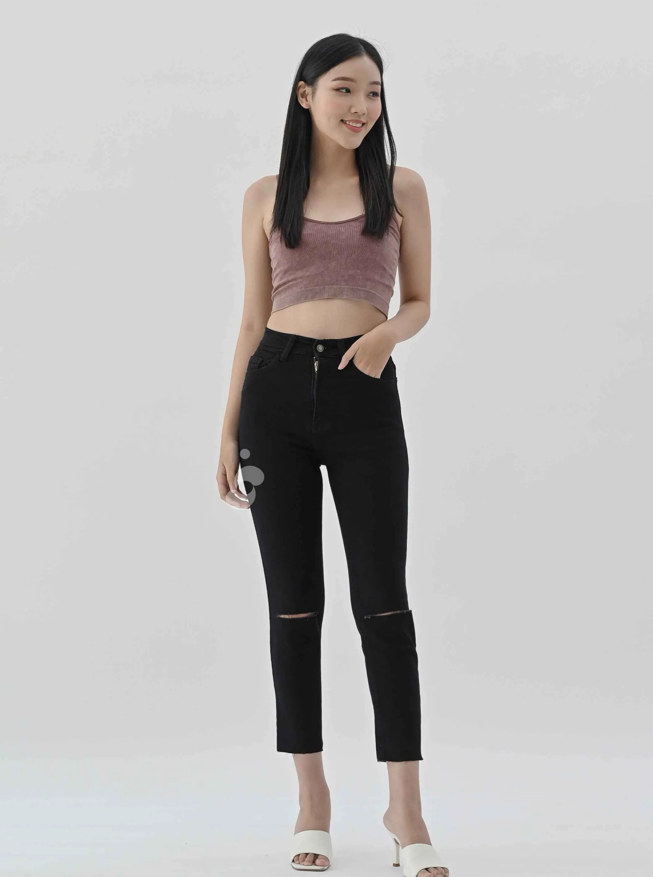 Helia Skinny Ripped Highwaist