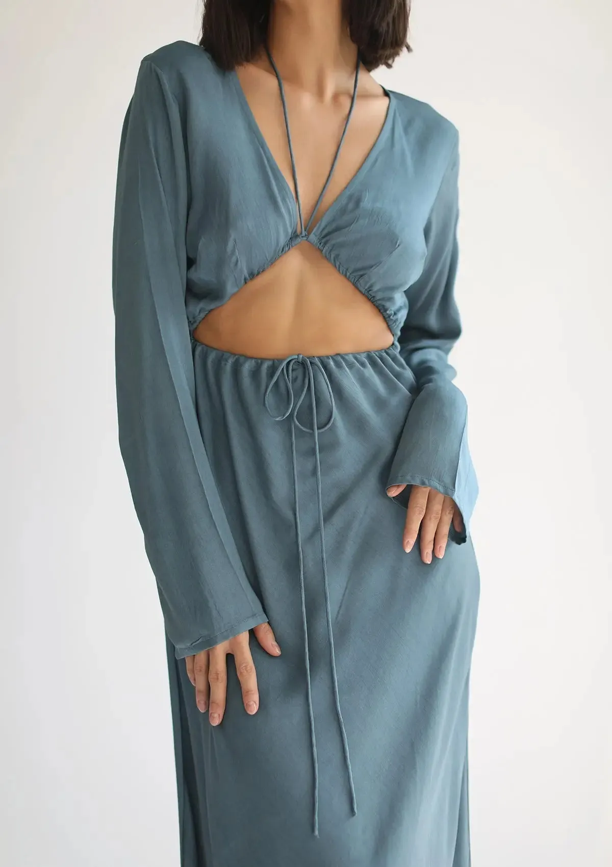 HERA MAXI DRESS - AEGEAN BLUE