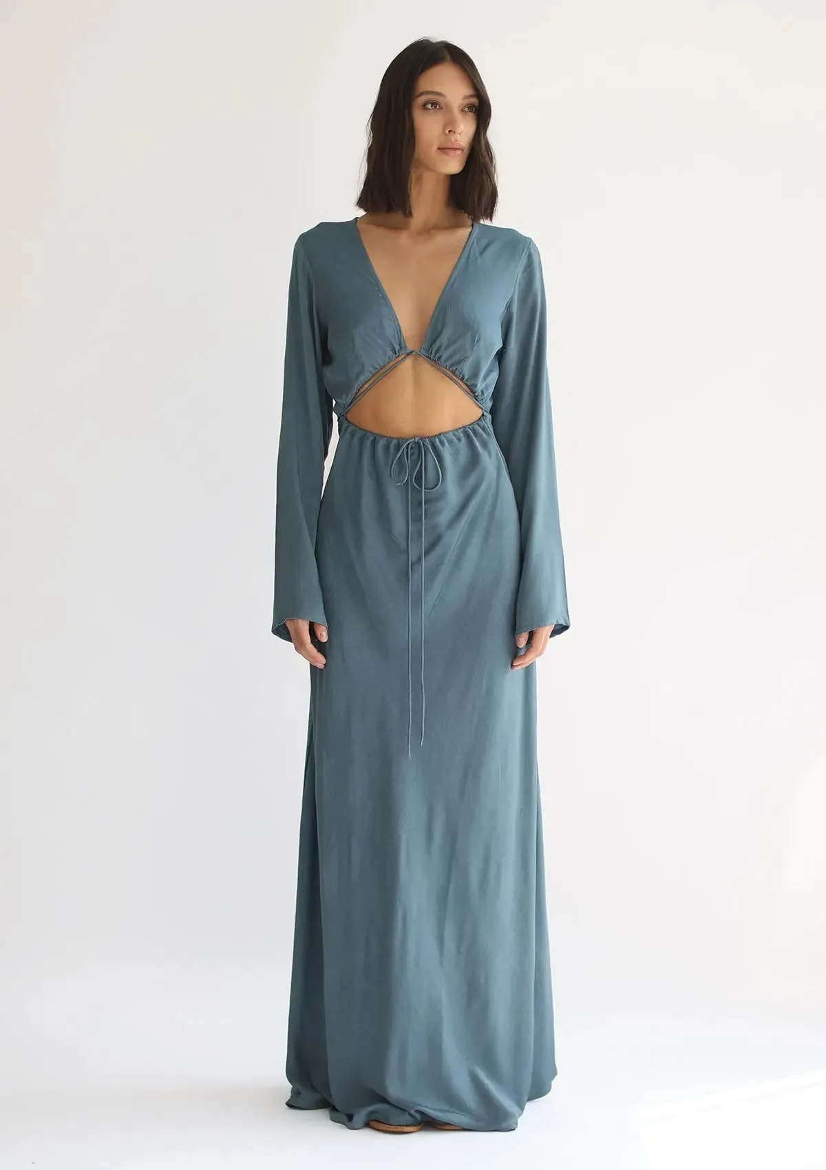 HERA MAXI DRESS - AEGEAN BLUE