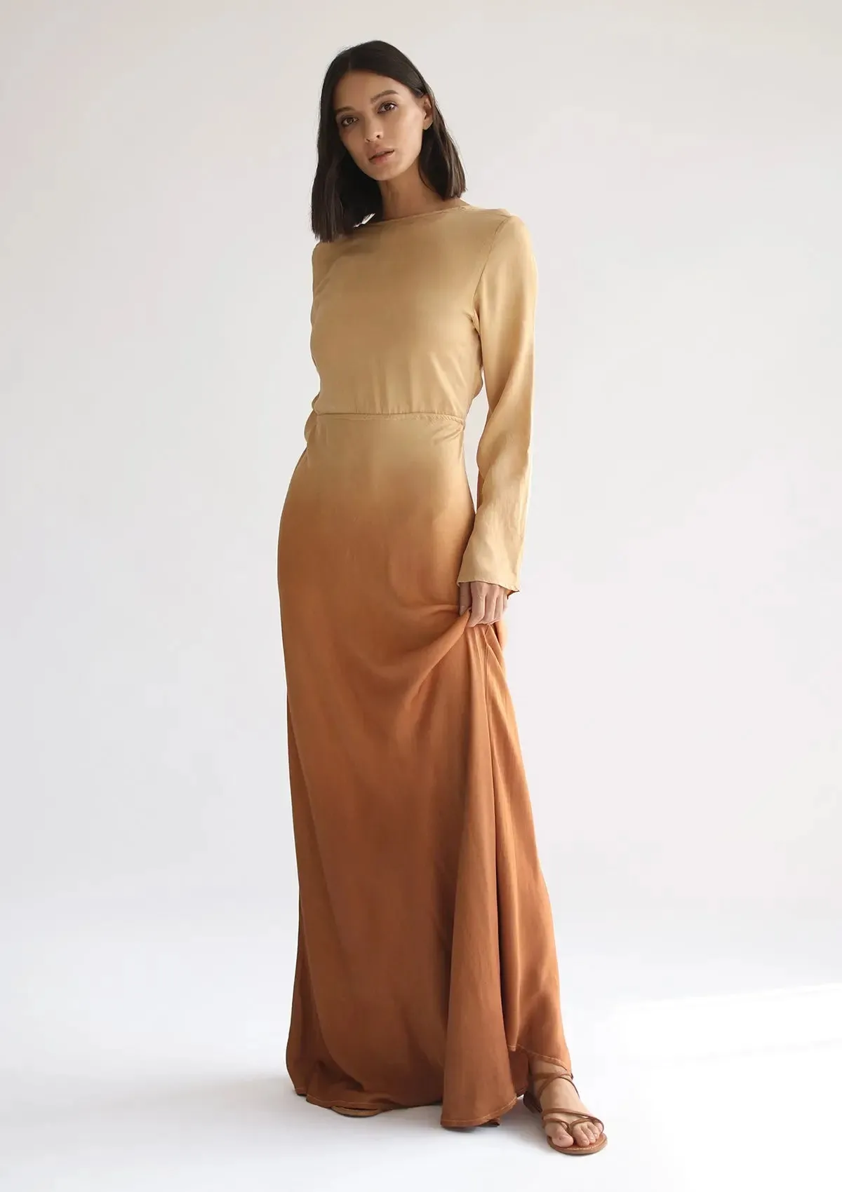 HERA MAXI DRESS - INCA GOLD OMBRE