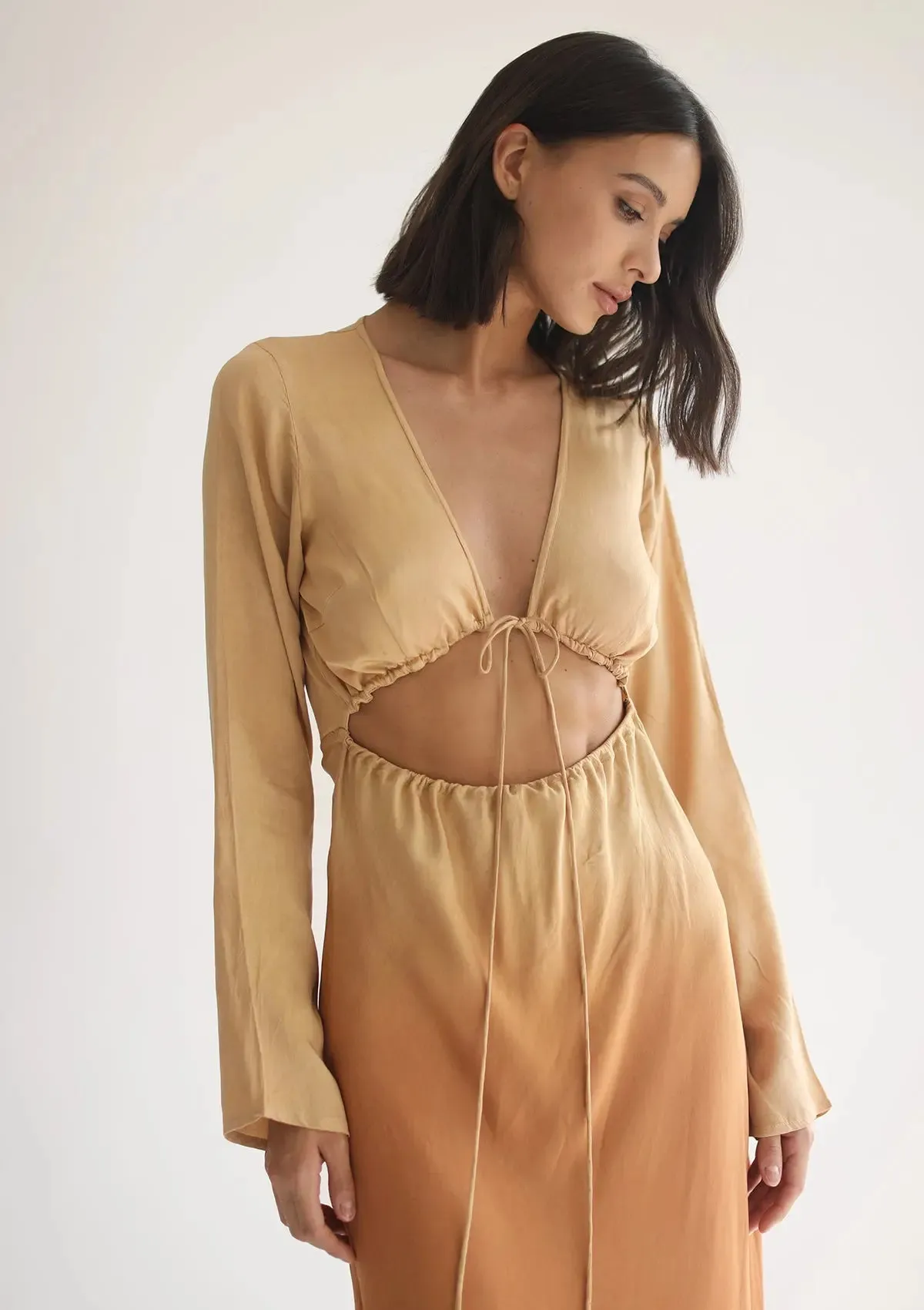 HERA MAXI DRESS - INCA GOLD OMBRE