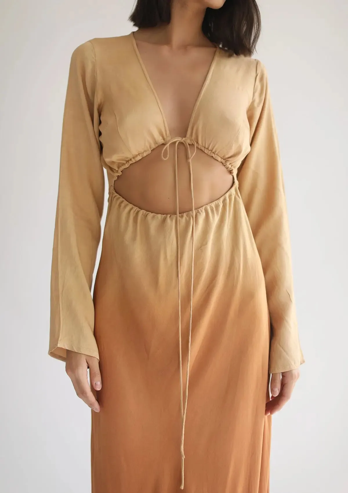 HERA MAXI DRESS - INCA GOLD OMBRE