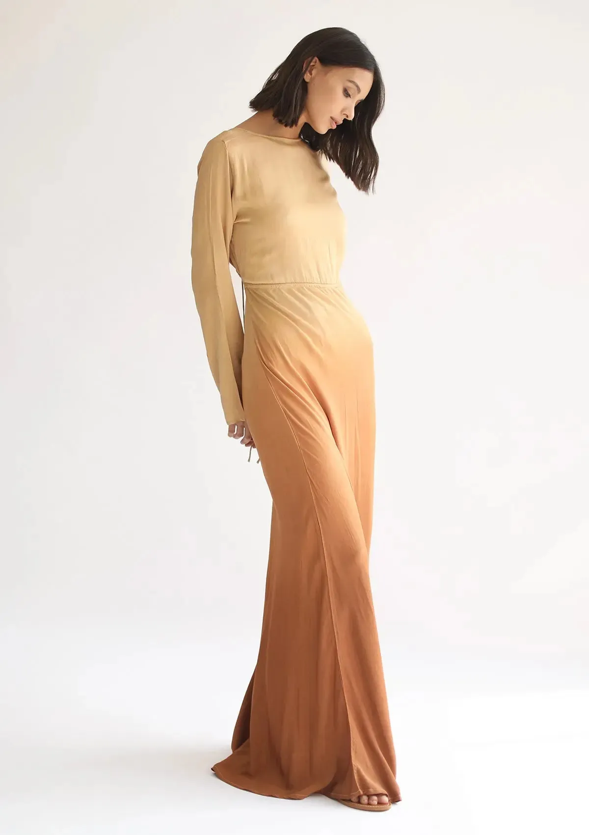 HERA MAXI DRESS - INCA GOLD OMBRE