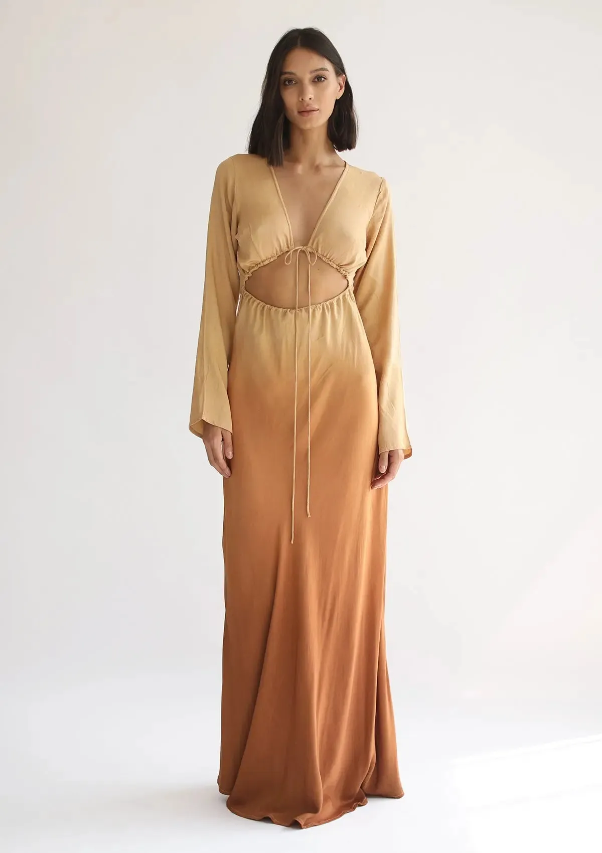 HERA MAXI DRESS - INCA GOLD OMBRE