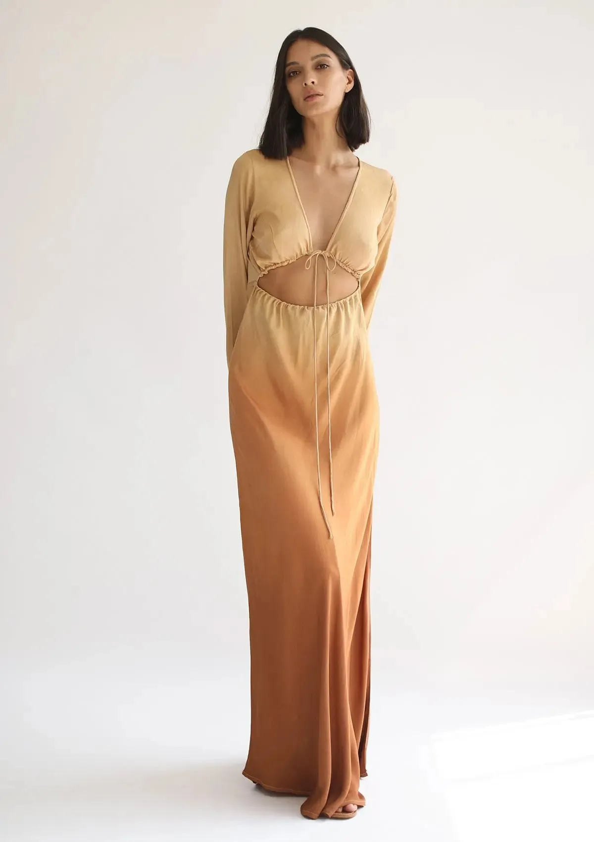 HERA MAXI DRESS - INCA GOLD OMBRE