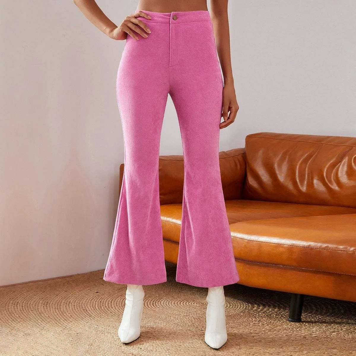 High Waist Flare Leg Pants