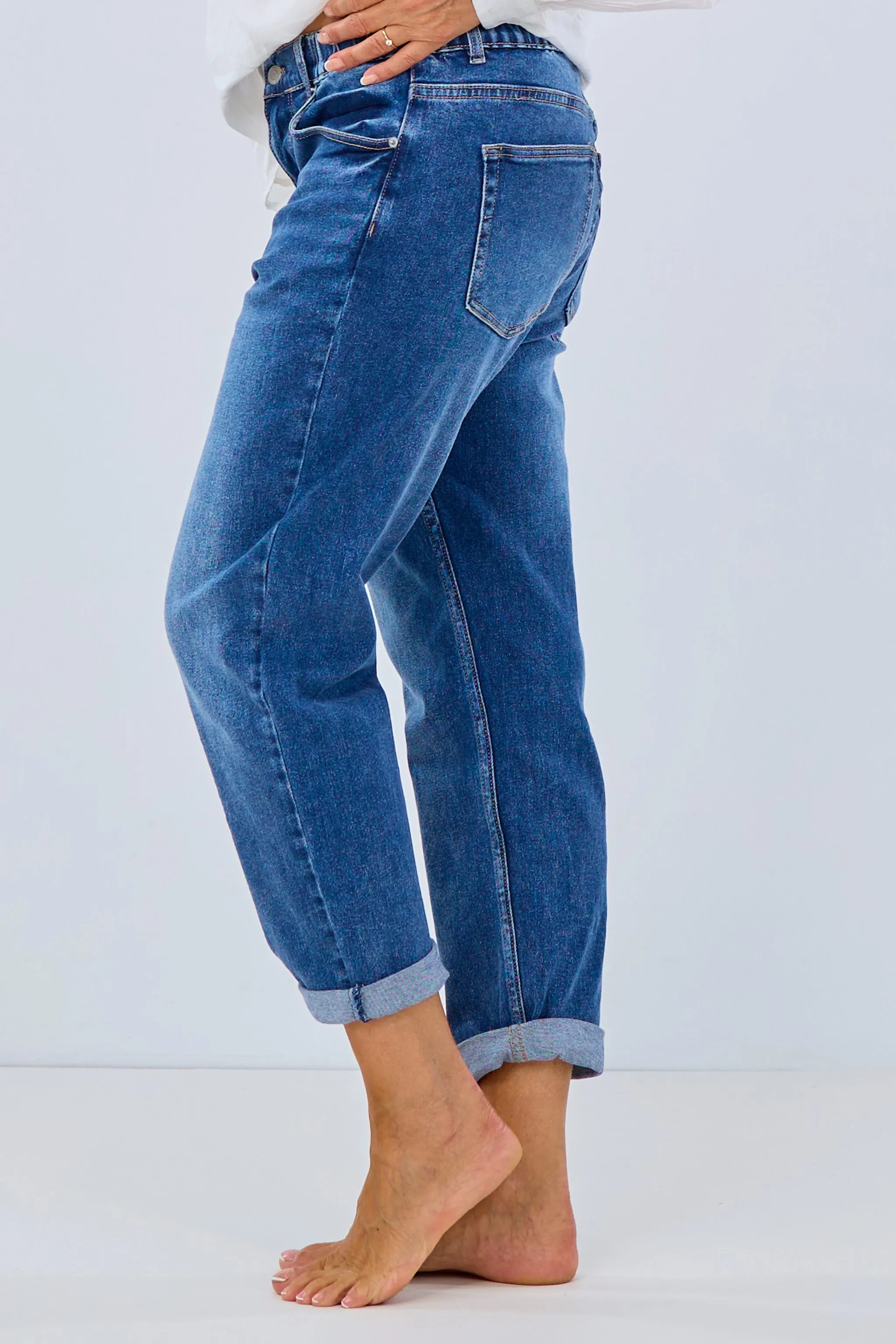 High Waist Jeans, dark denim