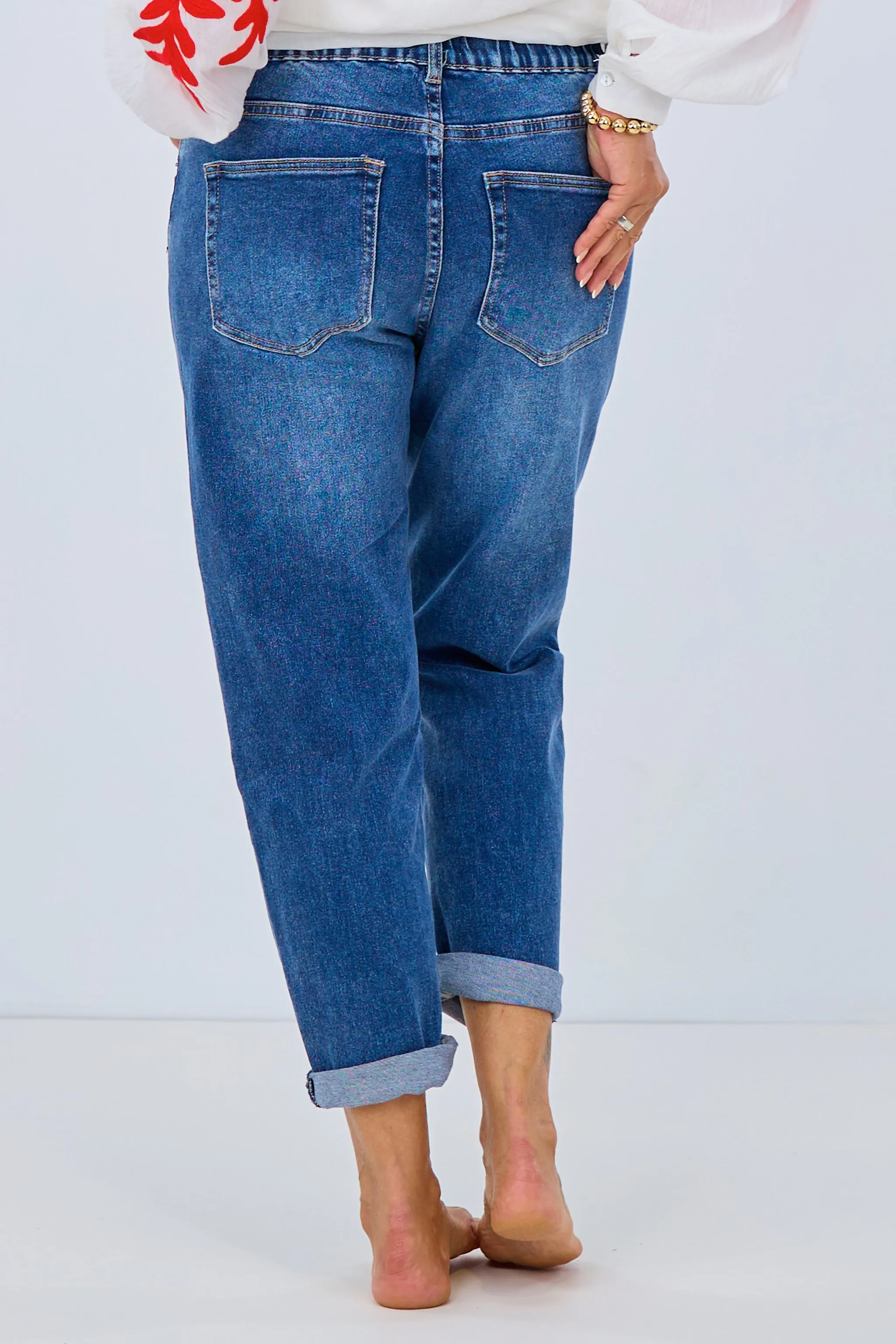 High Waist Jeans, dark denim