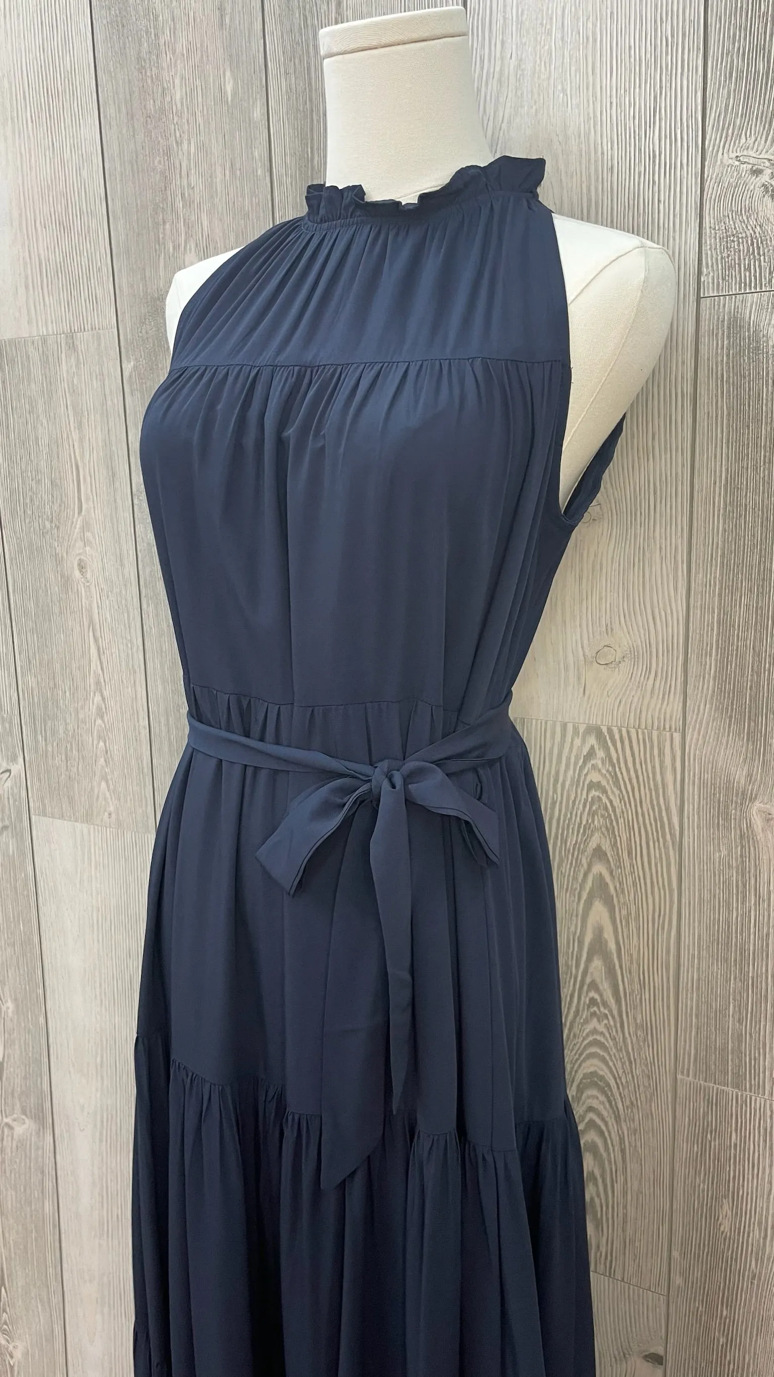 Higher Potential Halter Dress - Deep Navy