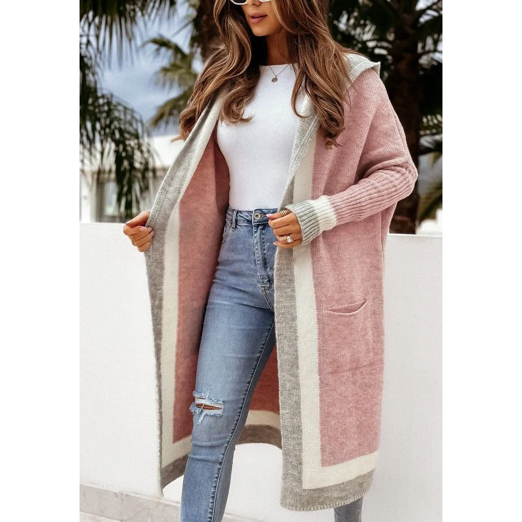 Hooded Long Cardigan Sweater Jacket