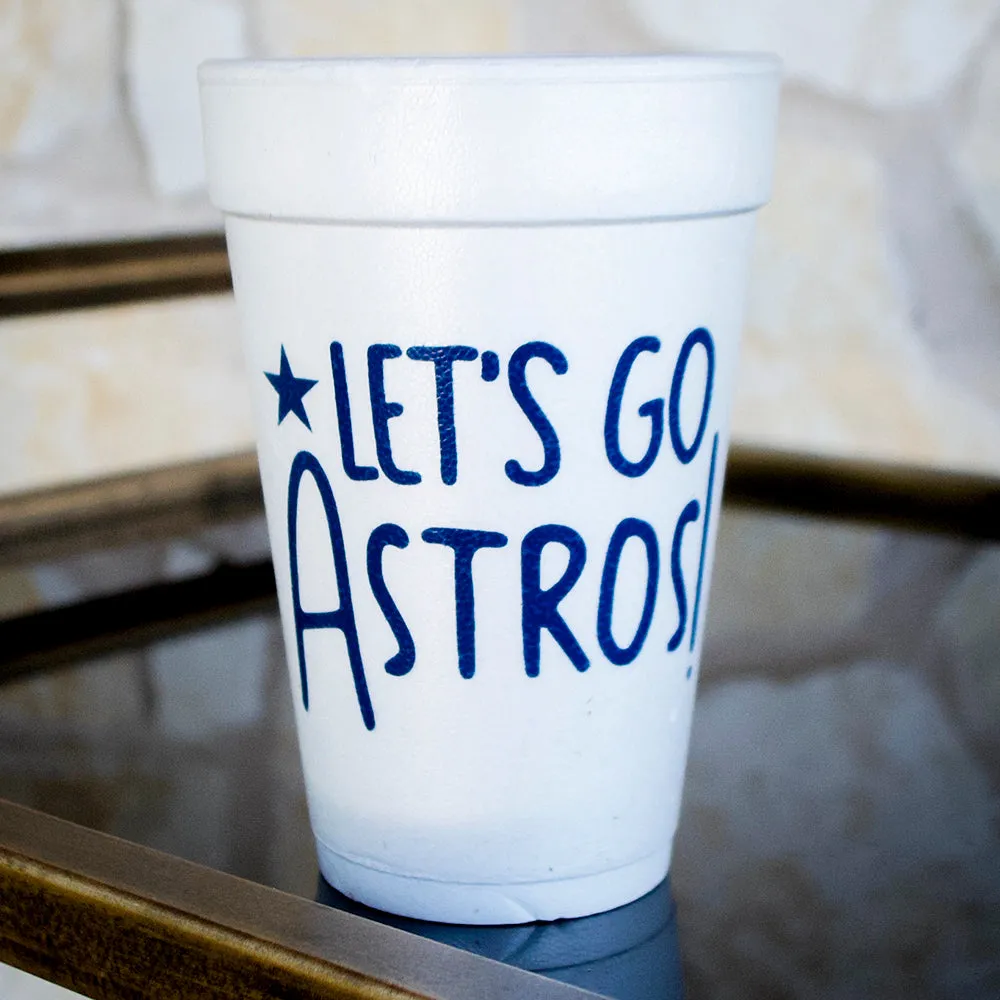 Houston Astros Styrofoam Party Cups