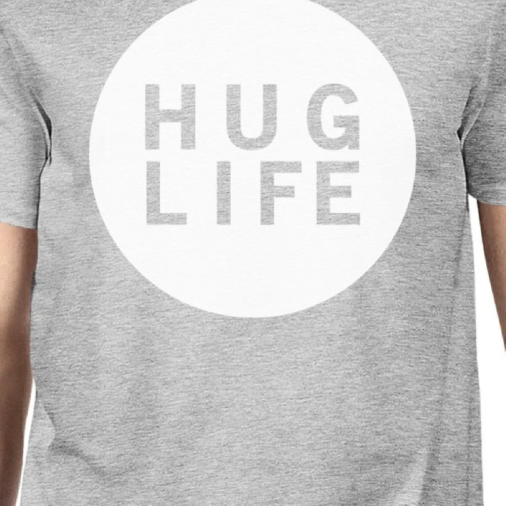 Hug Life Men's Heather Grey T-shirt Unique Design Ultra Soft Feel