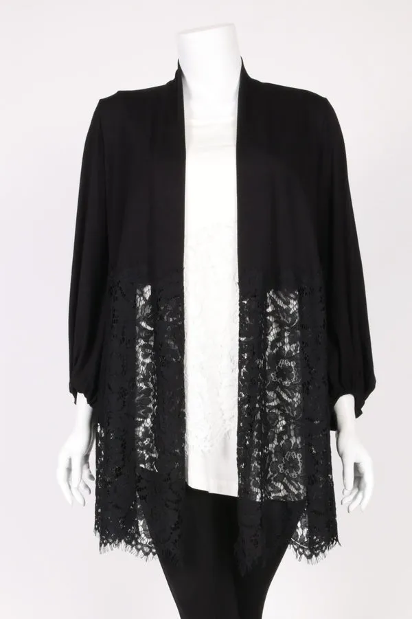 IC Lace Cardigan 5320J, White, Black