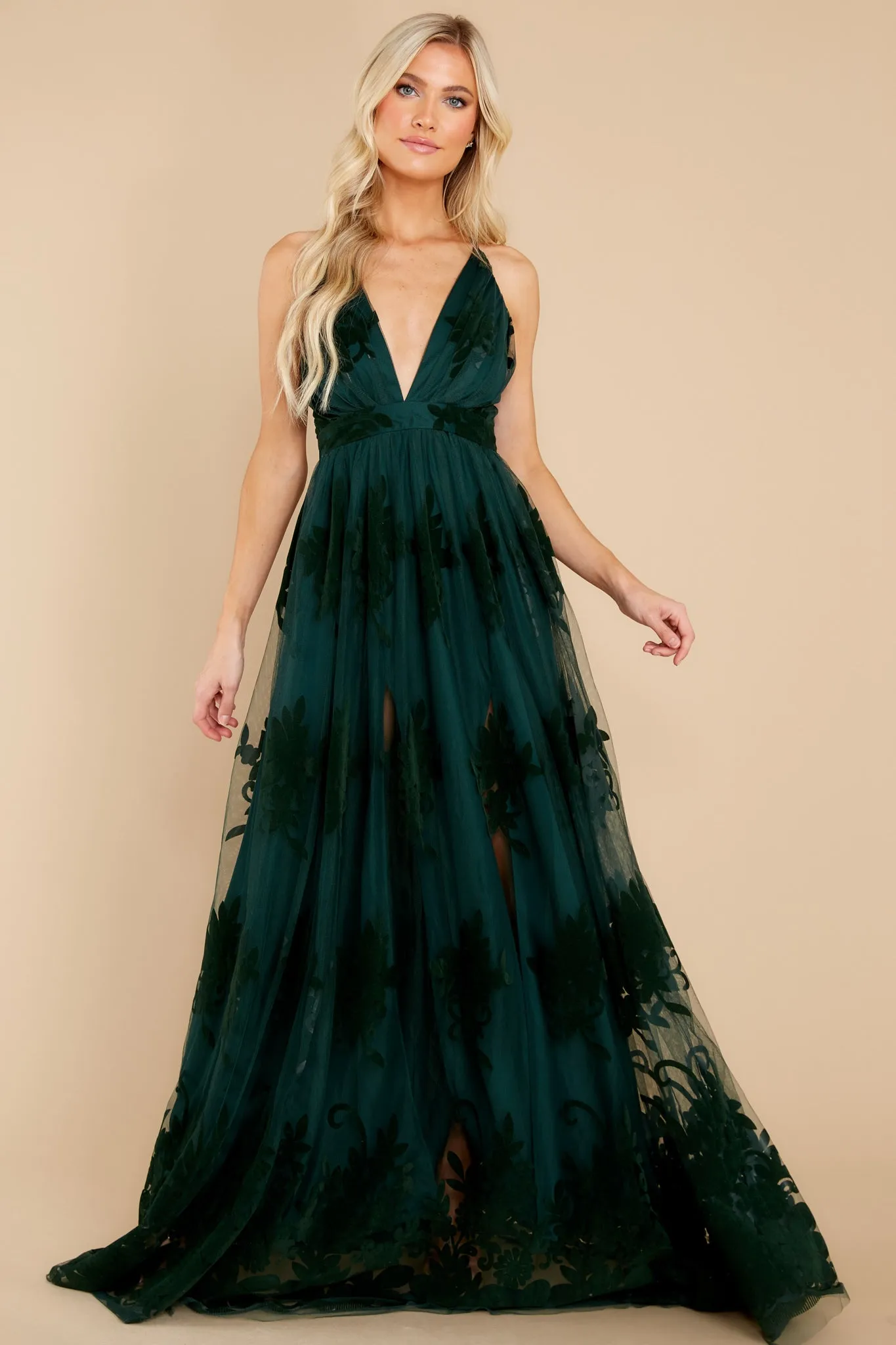 In Any Event Hunter Green Maxi Dress