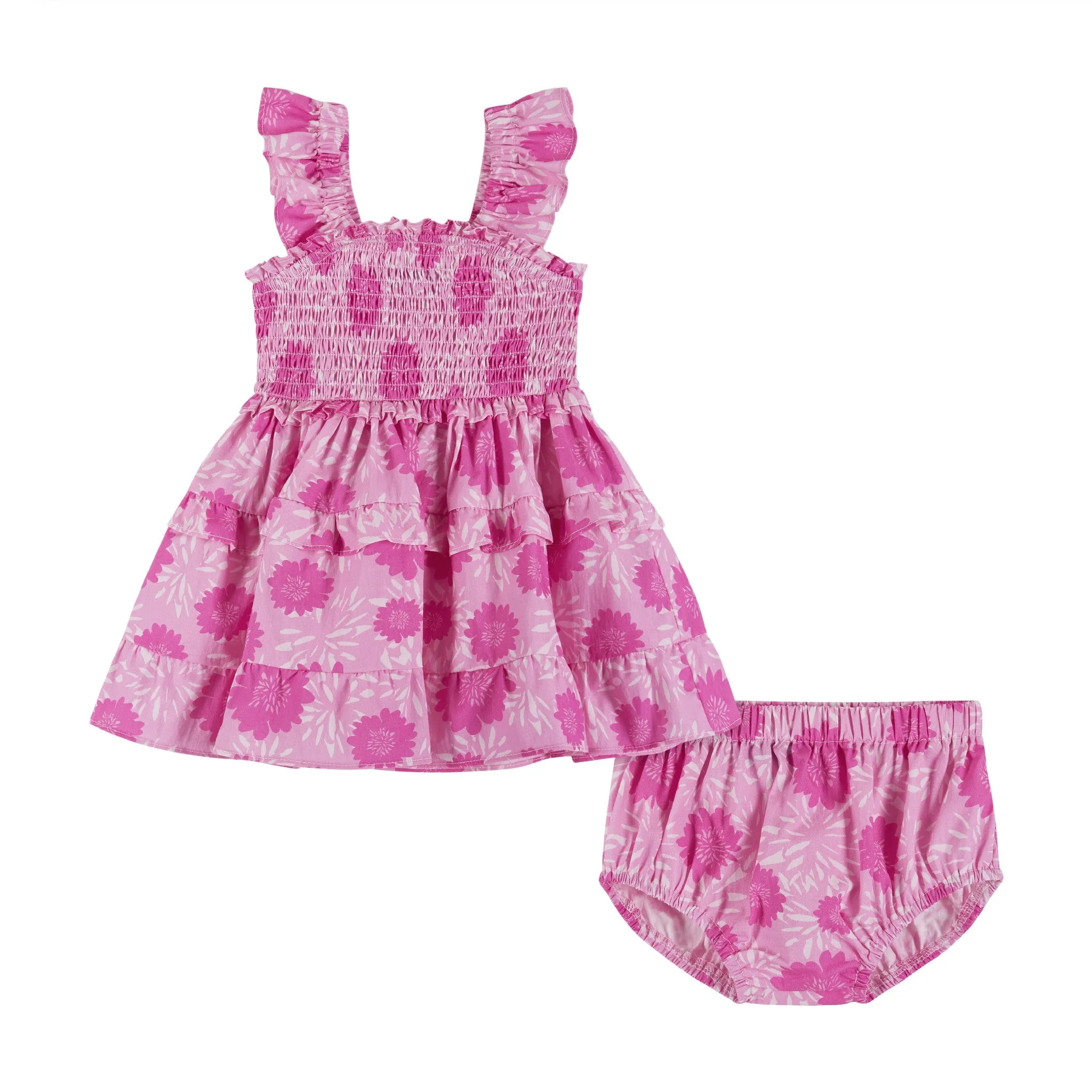 Infant Tiered Maxi Dress | Pink Floral