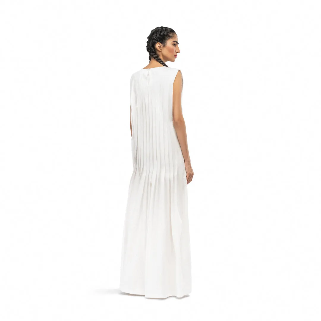 IRENE GARMENT-PLEATED MAXI DRESS