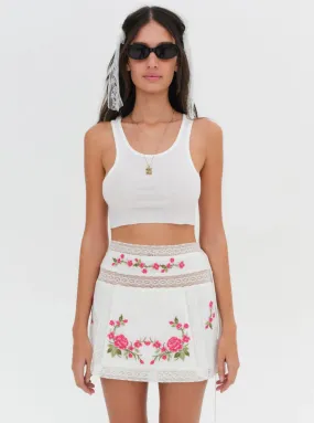 Jolene Embroidered Mini Skirt