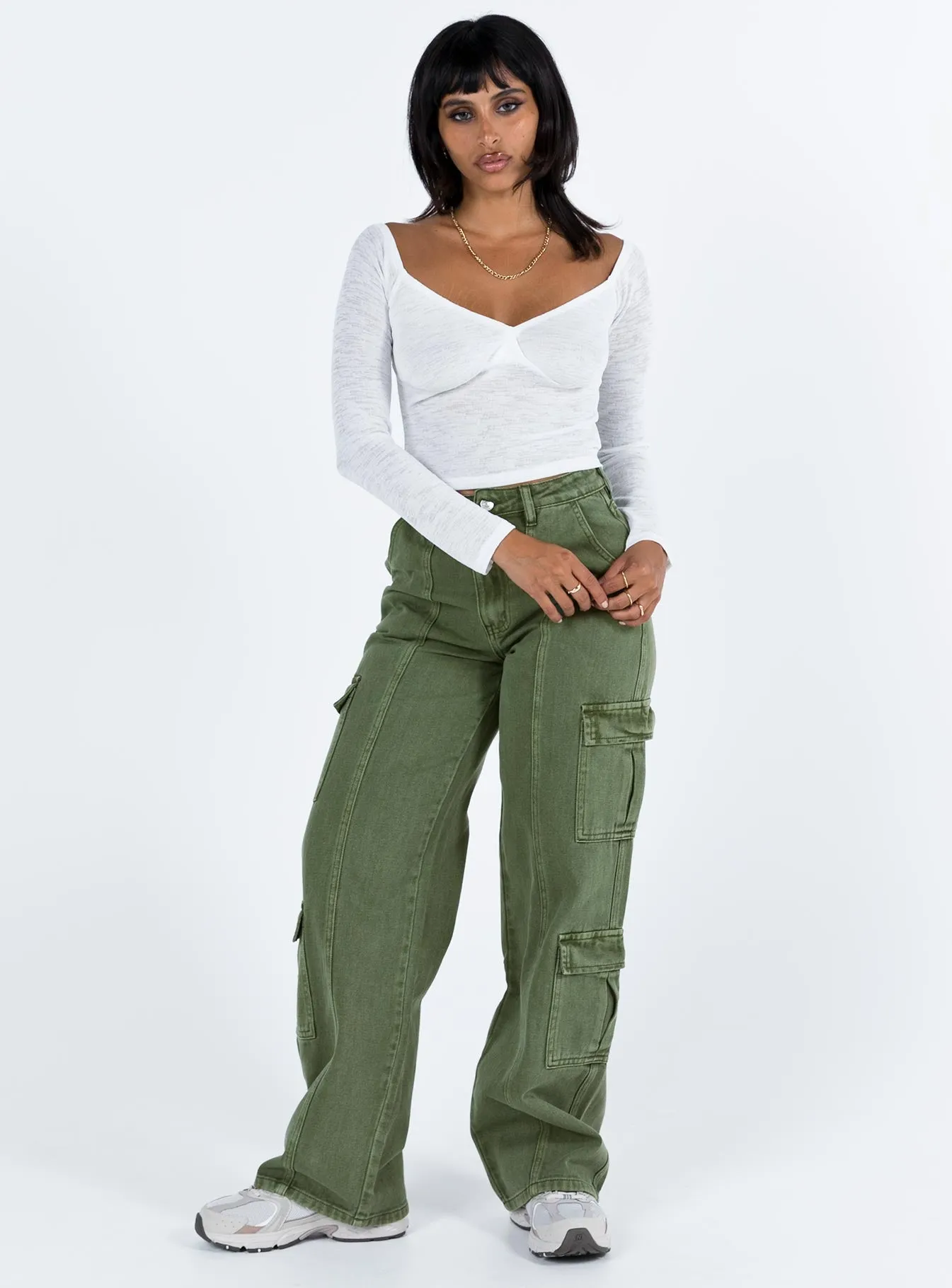 Jora Cargo Jeans Green