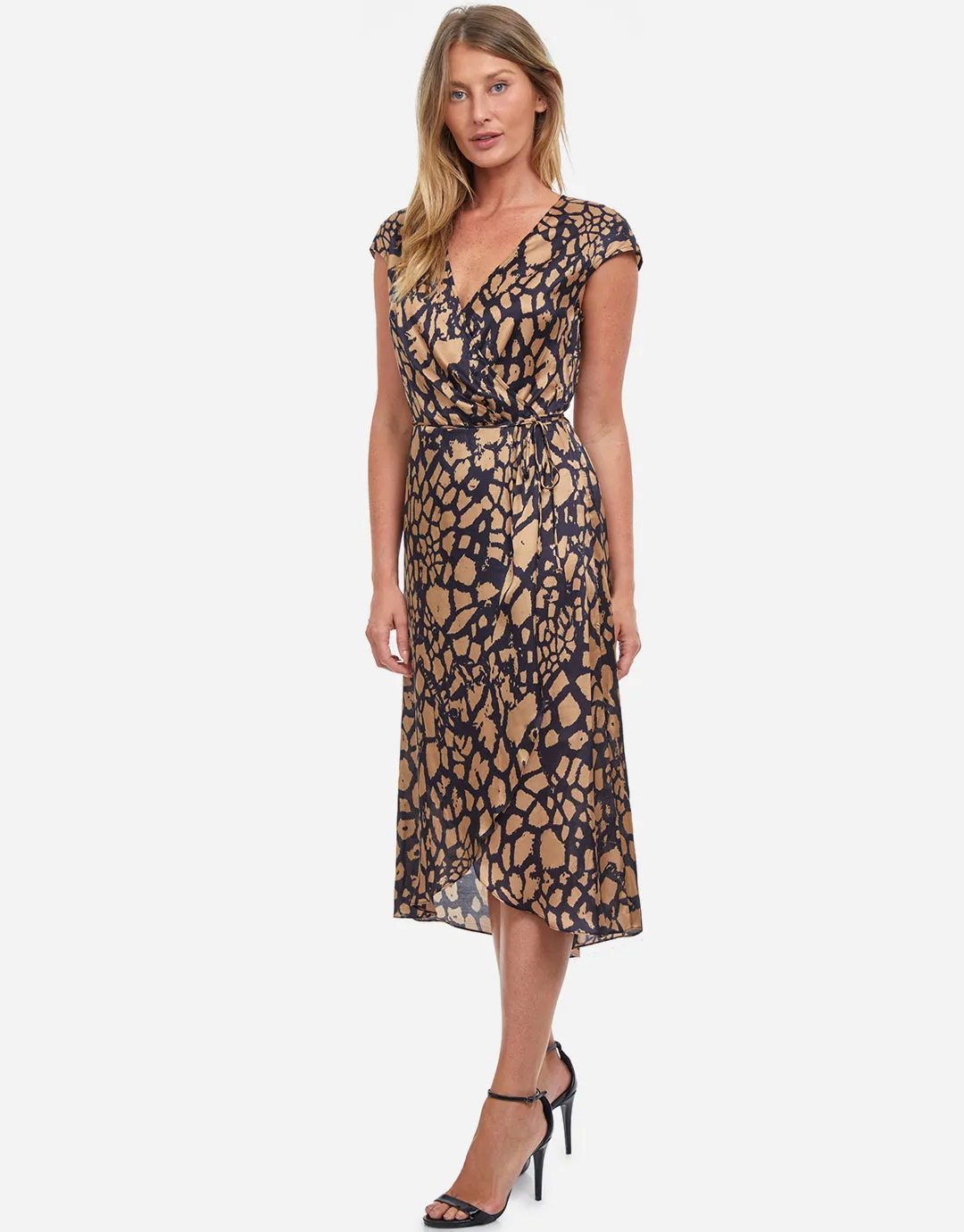 Jungle Queen Wrap Dress - Brown/Black