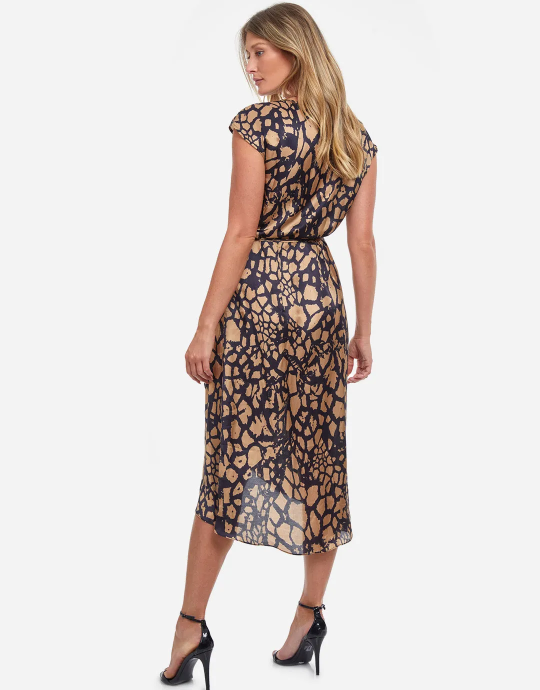 Jungle Queen Wrap Dress - Brown/Black