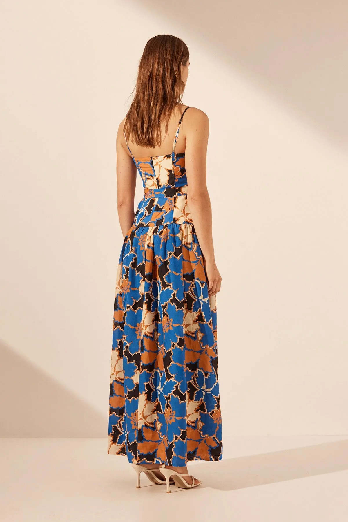 KARLA PANELLED BUSTIER MAXI DRESS