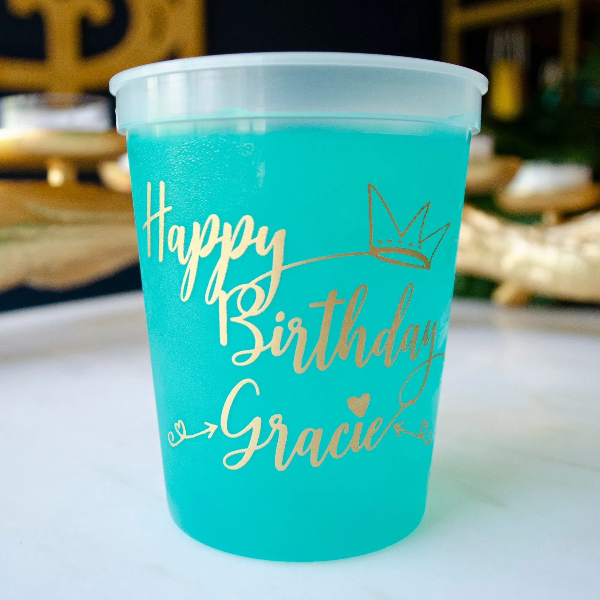 Kid's Birthday Color Change Stadium Cups