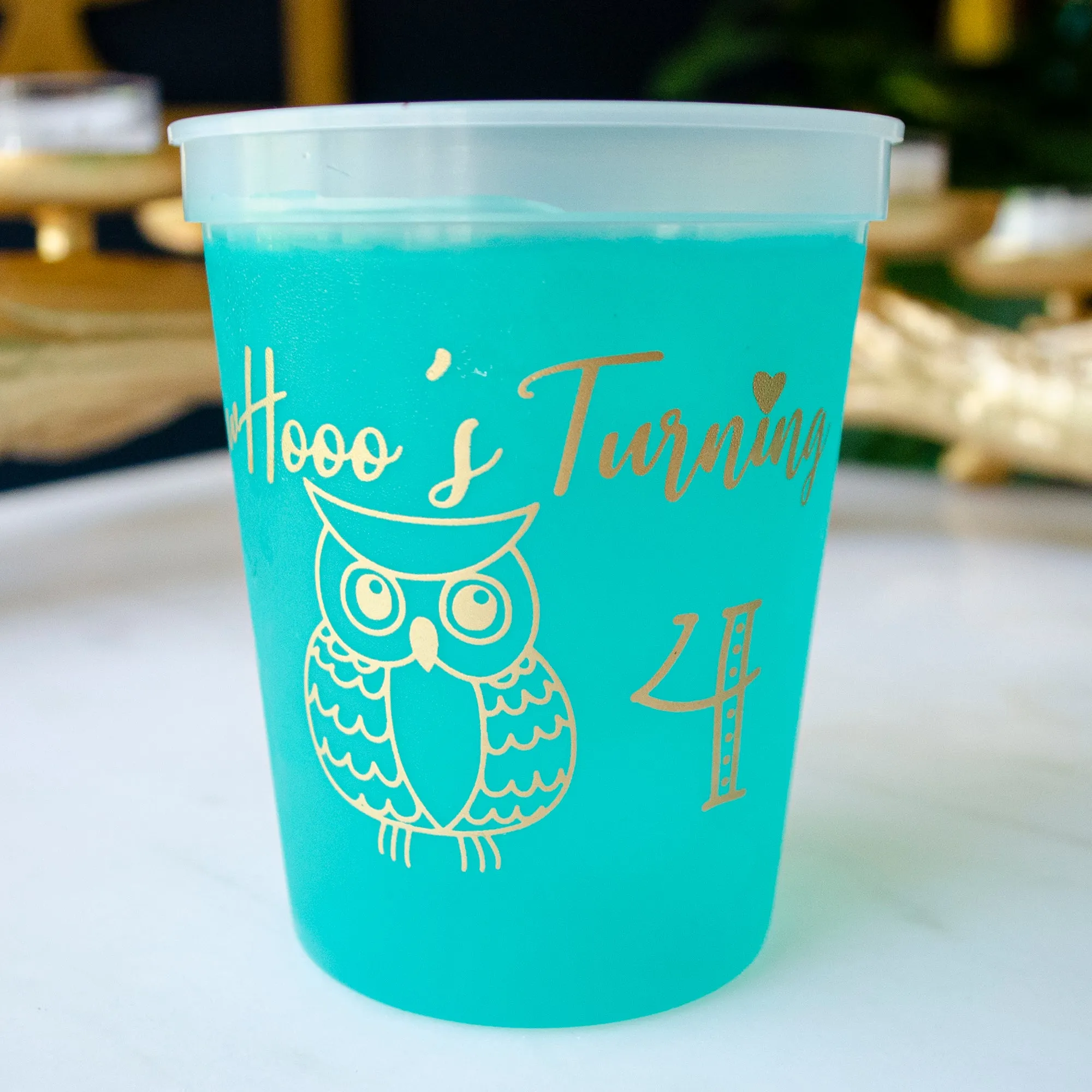 Kid's Birthday Color Change Stadium Cups